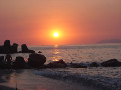 The beach at Villafranca, 5mins drive away