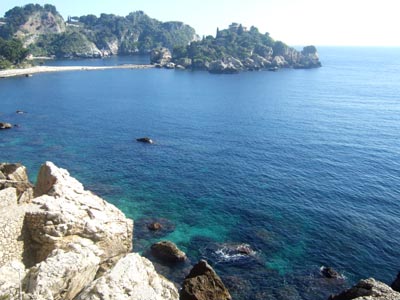 Swimming in Isola Bella bay